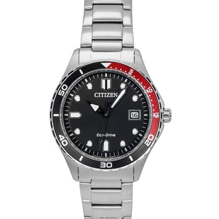Montre unisexe Citizen Eco-Drive AW1820-81E en acier inoxydable avec cadran noir, 100 m