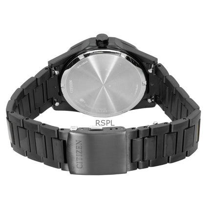 Montre homme Citizen Brycen en acier inoxydable, cadran noir, Eco-Drive AW1855-52E, 100 m