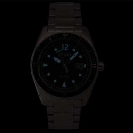 Montre homme Citizen Eco-Drive AW1881-52L 100M, cadran bleu, solaire, acier inoxydable, étanche à 100 m