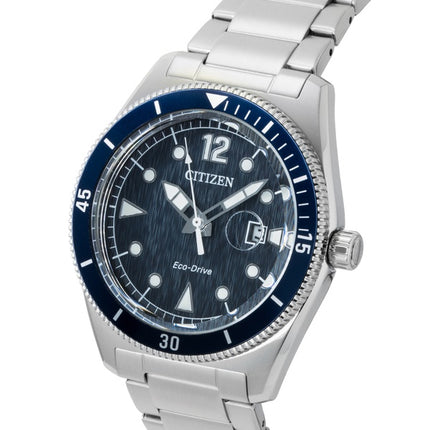 Montre homme Citizen Eco-Drive AW1881-52L 100M, cadran bleu, solaire, acier inoxydable, étanche à 100 m