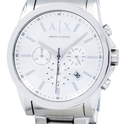 Armani Exchange chronographe cadran argenté AX2058 montre homme