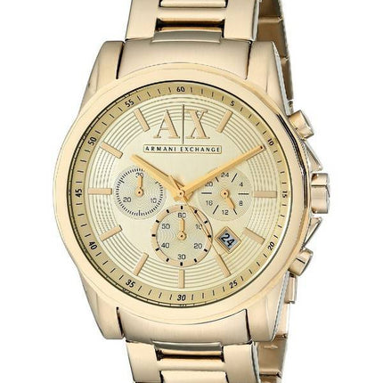 Armani Exchange Quartz chronographe or ton AX2099 montre homme