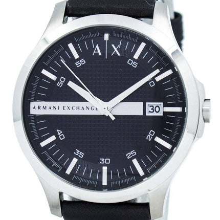 Armani Exchange cadran noir cuir sangle AX2101 montre homme