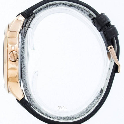 Armani Exchange Rose or cadran noir cuir sangle AX2129 montre homme