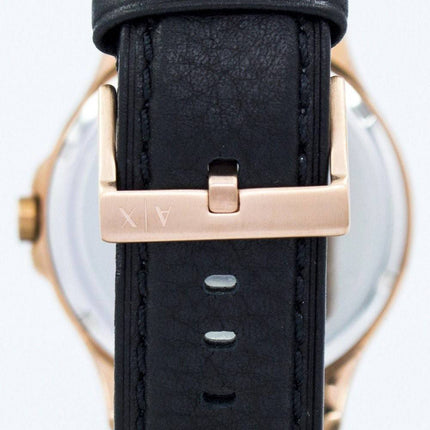 Armani Exchange Rose or cadran noir cuir sangle AX2129 montre homme