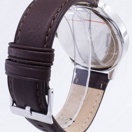 Armani Exchange Quartz cadran marine cuir marron bracelet AX2133 montre homme