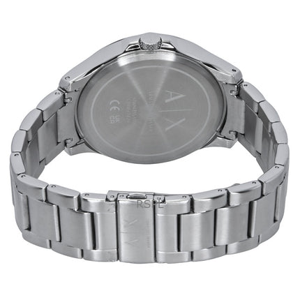 Montre homme Armani Exchange AX2459, multifonction, acier inoxydable, cadran noir, quartz