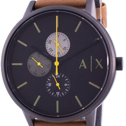 HORSMontre pour homme Armani Exchange Cayde cadran noir Quartz AX2723