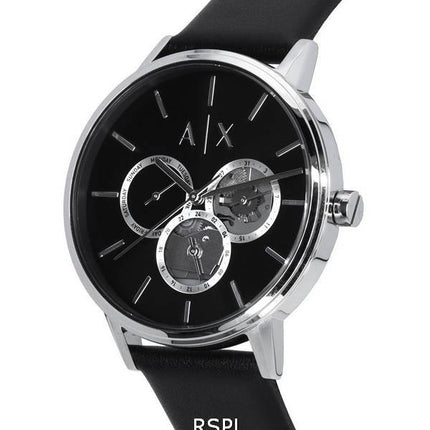 Armani Exchange Multifonction Noir Cadran Coeur Ouvert Quartz AX2745 Montre Homme