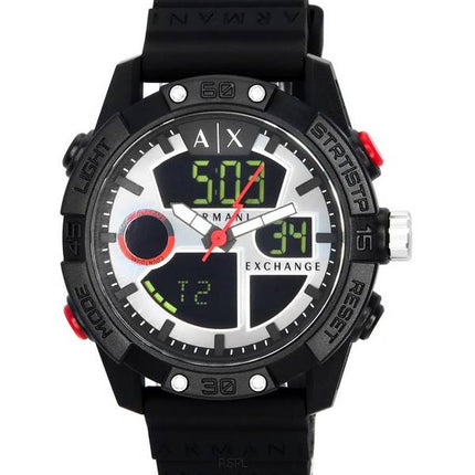 Armani Exchange D-Bolt Analogique Numérique Cadran Argenté Quartz AX2960 100M Montre Homme