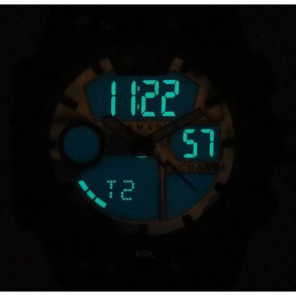 Armani Exchange D-Bolt Analogique Numérique Cadran Argenté Quartz AX2960 100M Montre Homme