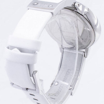 Armani Exchange cadran blanc cuir blanc AX5300 montre