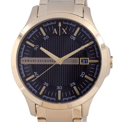 Armani Exchange Hampton Cadran Noir Quartz AX7124 Montre Homme Avec Bracelet Coffret Cadeau