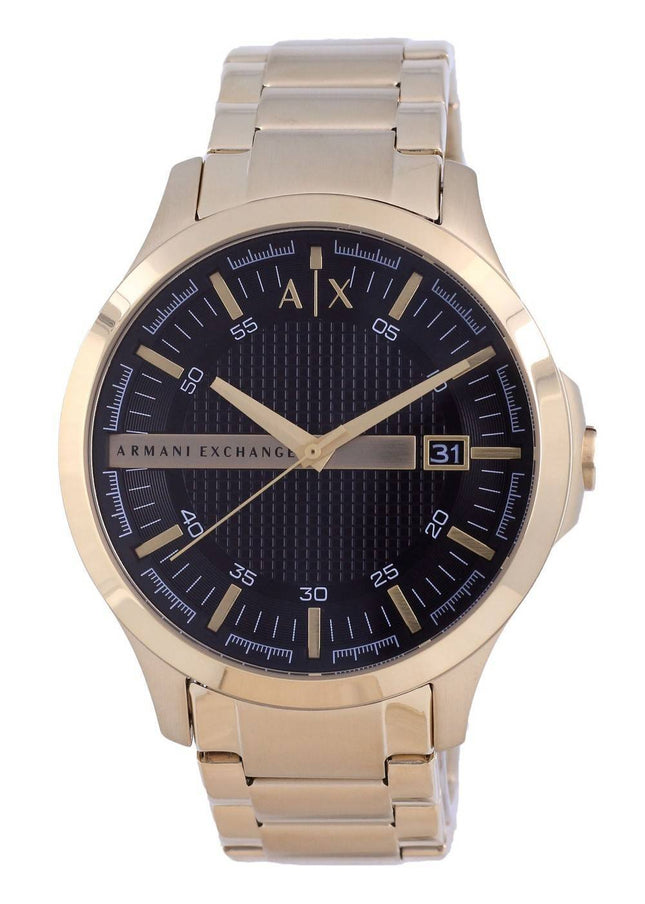 Armani Exchange Hampton Cadran Noir Quartz AX7124 Montre Homme Avec Bracelet Coffret Cadeau