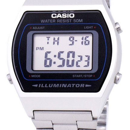 Montre Casio Digital Quartz en acier inoxydable illuminateur B640WD-1AVDF B640WD-1AV homme