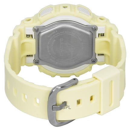 Montre Casio Baby-G analogique-numérique, bracelet en résine, cadran jaune, mouvement à quartz BA-110AH-9A, étanche à 100 m, pour femme