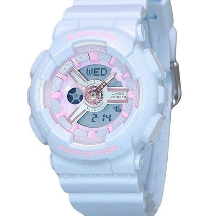 Montre pour femme Casio Baby-G analogique numérique avec bracelet en résine et cadran multicolore à quartz BA-110FH-2A 100M