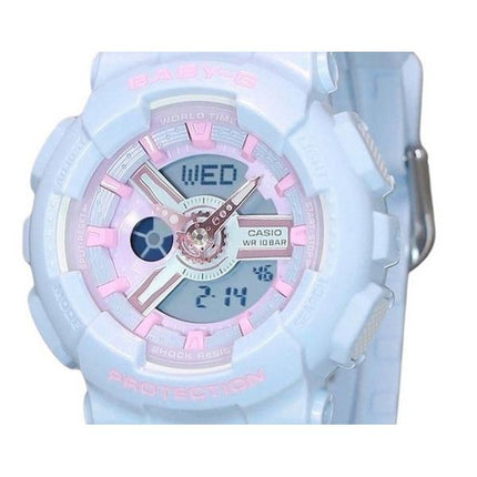 Montre pour femme Casio Baby-G analogique numérique avec bracelet en résine et cadran multicolore à quartz BA-110FH-2A 100M