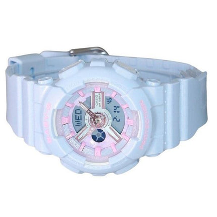 Montre pour femme Casio Baby-G analogique numérique avec bracelet en résine et cadran multicolore à quartz BA-110FH-2A 100M