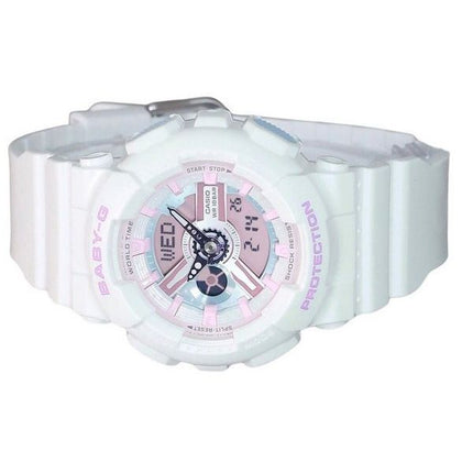 Montre pour femme Casio Baby-G analogique numérique bracelet en résine cadran multicolore Quartz BA-110FH-7A 100M