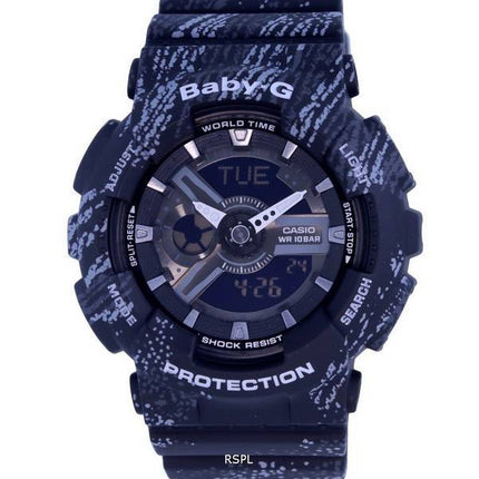 Casio Baby-G Analogique Numérique Résine Quartz BA-110TX-1A BA110TX-1 100M Montre Femme