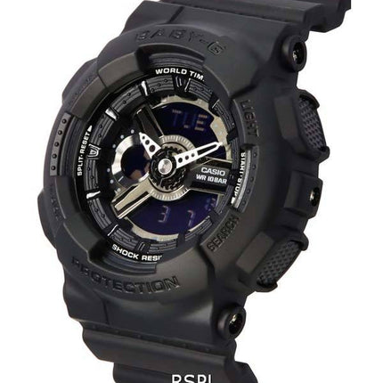 Casio Baby-G Analogique Numérique Cadran Noir Quartz BA-110XBC-1A BA110XBC-1 100M Montre Femme