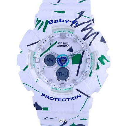 Casio Baby-G Graffiti Motif Analogique Numérique Quartz BA-120SC-7A.G BA120SC-7 100M Montre Femme