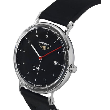Montre homme Bauhaus Classic 21302 à quartz avec bracelet en cuir et cadran noir