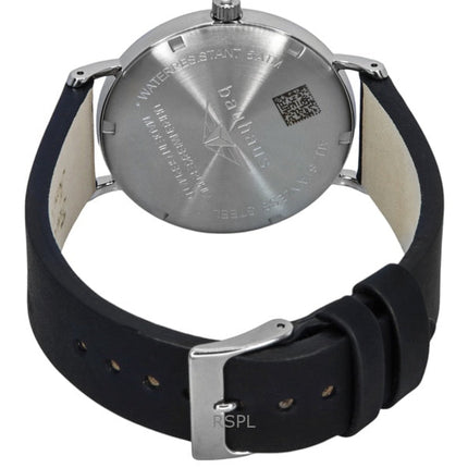 Montre homme Bauhaus Classic 21302 à quartz avec bracelet en cuir et cadran noir