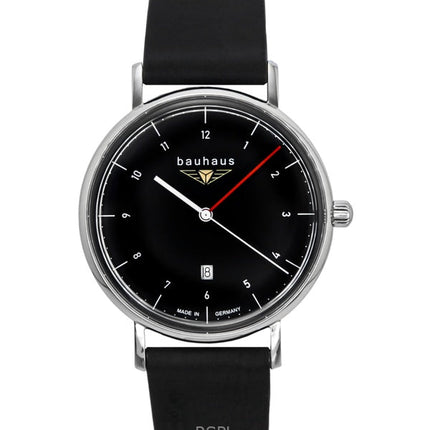 Montre homme Bauhaus Classic 21402 à quartz avec bracelet en cuir et cadran noir