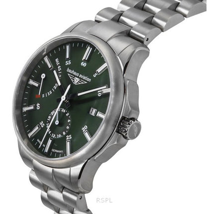 Montre Bauhaus Aviation Titanium Cadran Vert Foncé Automatique 2860M4 100M Homme