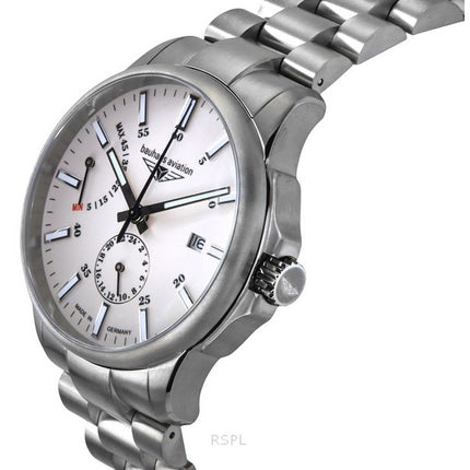 Montre Bauhaus Aviation Titanium Cadran Beige Lumineux Automatique 2860M5 100M Homme