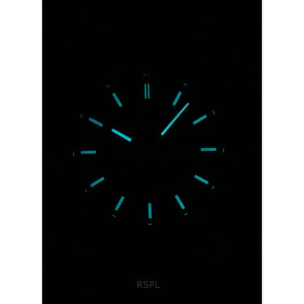 Montre Bauhaus Aviation GMT pour homme avec bracelet en cuir vert et cadran vert foncé, automatique, 28684, 100 m