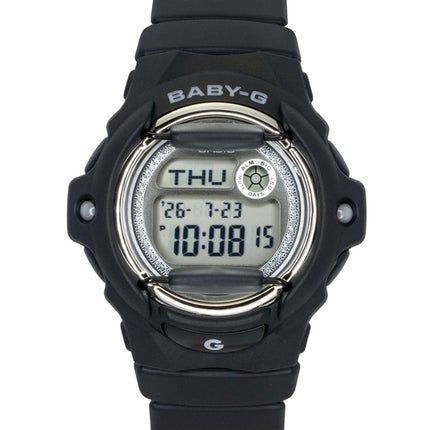 Montre Casio Baby-G Digital à bracelet en résine, mouvement à quartz BG-169KB-1, étanche à 200 m, pour femme