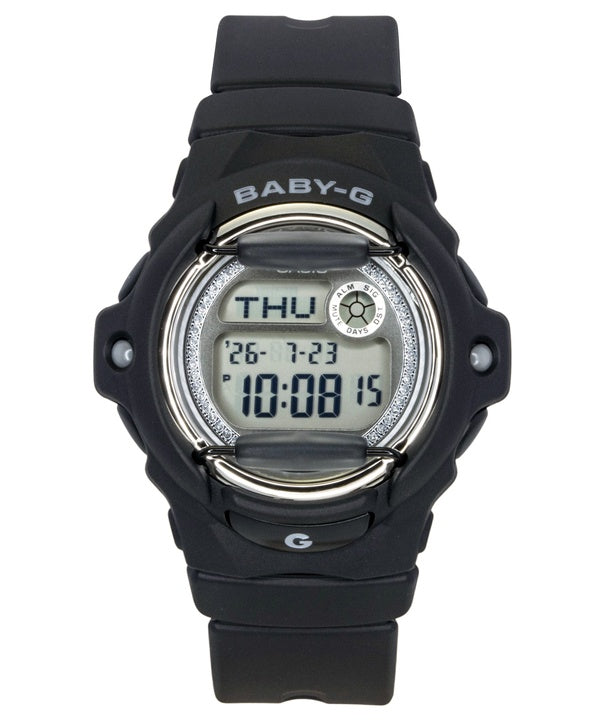Montre Casio Baby-G Digital à bracelet en résine, mouvement à quartz BG-169KB-1, étanche à 200 m, pour femme