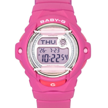 Montre Casio Baby-G Digital à bracelet en résine, mouvement à quartz BG-169KB-4B1, étanche à 200 m, pour femme
