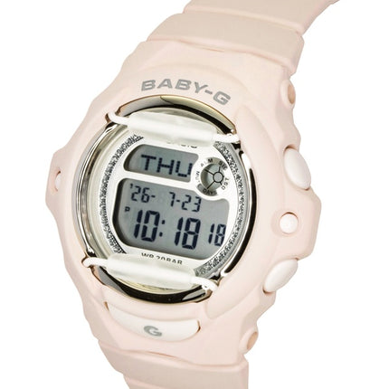 Montre Casio Baby-G Digital à bracelet en résine, mouvement à quartz BG-169KB-4, étanche à 200 m, pour femme