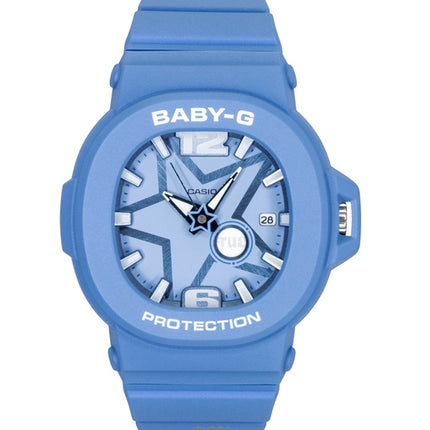 Montre Casio Baby-G analogique en résine, cadran bleu, mouvement à quartz BGA-10D-2A2, étanche à 100 m, pour femme