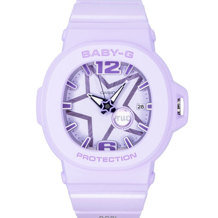 Montre Casio Baby-G analogique pour femme, bracelet en résine, cadran violet, mouvement à quartz BGA-10D-6A, étanche à 100 m