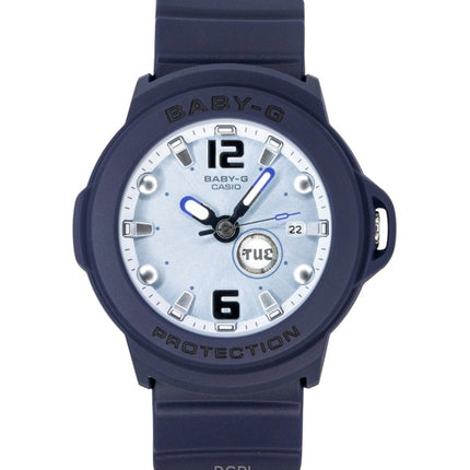 Montre Casio Baby-G Plus analogique pour femme, bracelet en résine, cadran bleu clair, mouvement à quartz BGA-15K-2A, étanche à 100 m, avec support convertible