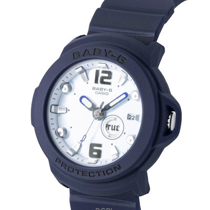 Montre Casio Baby-G Plus analogique pour femme, bracelet en résine, cadran bleu clair, mouvement à quartz BGA-15K-2A, étanche à 100 m, avec support convertible