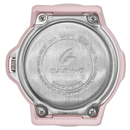 Montre Casio Baby-G Plus analogique pour femme, bracelet en résine, cadran rose pastel, mouvement à quartz BGA-15K-4A, étanche à 100 m