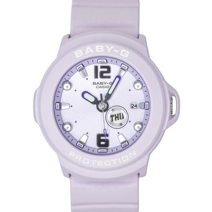 Montre Casio Baby-G Plus analogique en résine, cadran violet, mouvement à quartz, BGA-15K-6A, étanche à 100 m, pour femme, avec support convertible