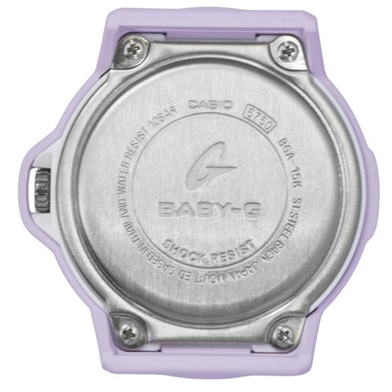 Montre Casio Baby-G Plus analogique en résine, cadran violet, mouvement à quartz, BGA-15K-6A, étanche à 100 m, pour femme, avec support convertible