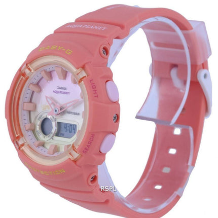 Montre pour femme Casio Baby-G Aqua Planet analogique numérique Quartz BGA-280AQ-4A BGA280AQ-4 100M