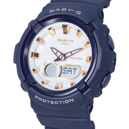 Montre pour femme Casio Baby-G analogique numérique bracelet en résine cadran crème Quartz BGA-280BA-2A BGA280BA-2 100M