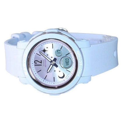 Casio Baby-G Moon And Star Series Bracelet en résine numérique analogique Cadran violet Quartz BGA-290DS-2A 100M Montre pour fem