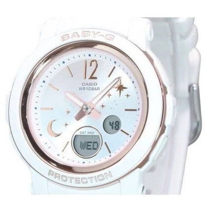 Montre pour femme Casio Baby-G Moon And Star Series analogique numérique à cadran blanc à quartz BGA-290DS-7A 100M