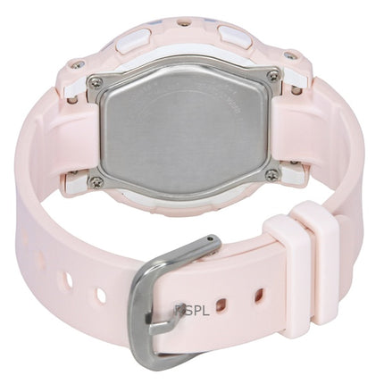 Montre analogique numérique Casio Baby-G pour femme, bracelet en résine, cadran rose, quartz, BGA-290RA-4A, 100 m