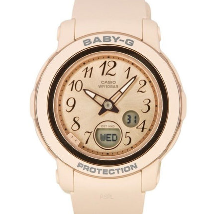 Montre pour femme Casio Baby-G analogique numérique avec bracelet en résine et cadran en or rose BGA-290SA-4A 100M